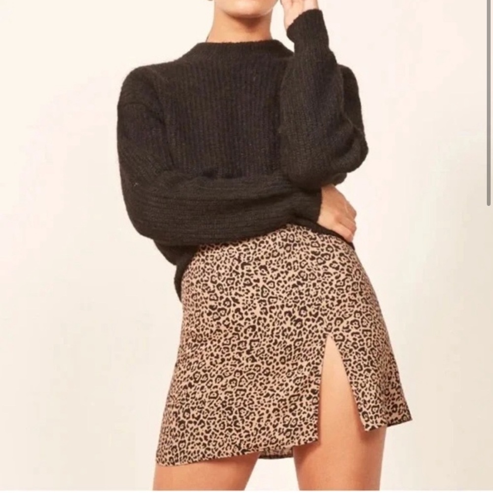 Reformation Margot Skirt Leopard Print- Women’s Size 4